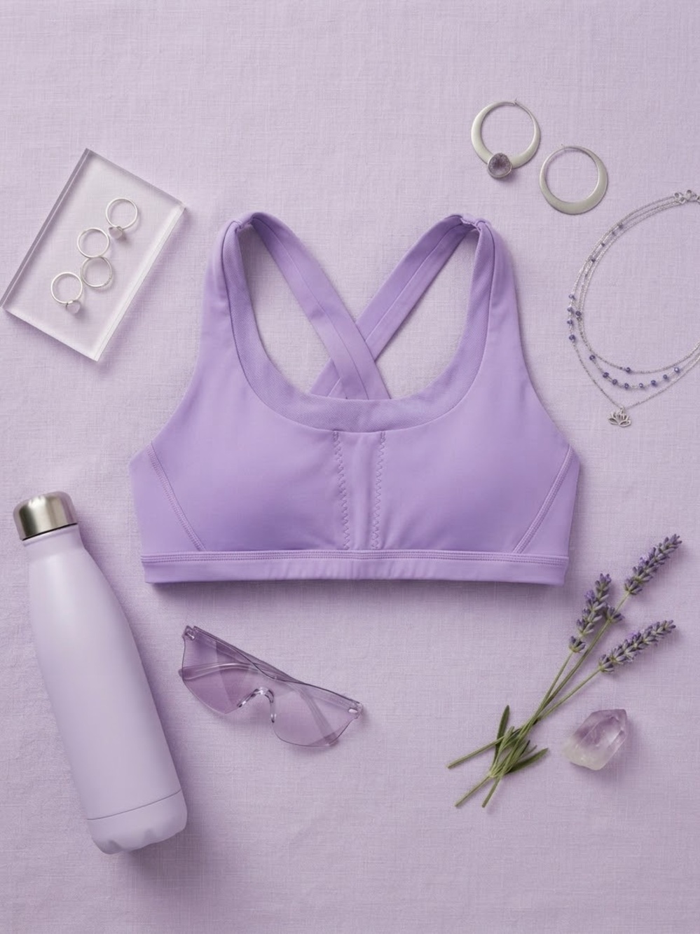 lululemon athletica Lavender Cross-Back Sports Bra